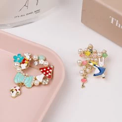 Juwas Rabbit And Mushroom Pin