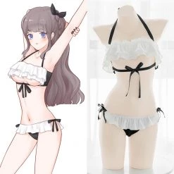 Juwas Sexy Ruffle Hollow Underwear Set