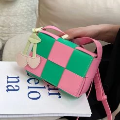 Juwas Color Block Knit Crossbody Bag NEW ARRIVAL