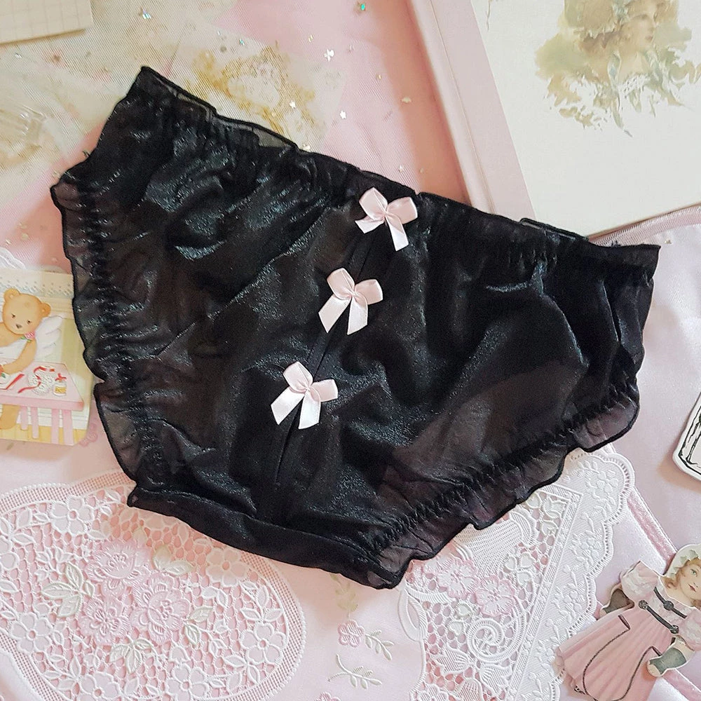 Juwas Cute See Through Ribbon Back Plus Size Panty 7 Juwas Cute See Through Ribbon Back Plus Size Panty