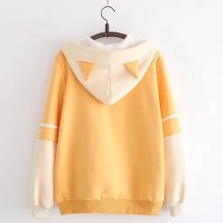 Juwas Cute Puppy Print Pocket Velvet Hoodie