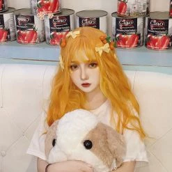 Juwas Kawaii Orange Ginger Messy Curl Wig NEW ARRIVAL