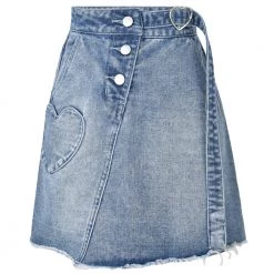 Juwas Heart Pocket Denim Skirt NEW ARRIVAL