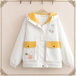 Juwas CLOTHING Hungry Carrot Bunny Thick Coat Jacket