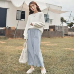 -Juwas NEW ARRIVAL Icy Princes Snowflake High Waist Trousers