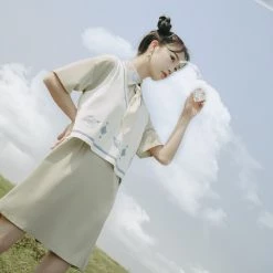 Juwas College Girl Khaki Dress With Vest NEW ARRIVAL