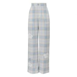 Juwas NEW ARRIVAL Cloud Plaid Style Trouser Pants