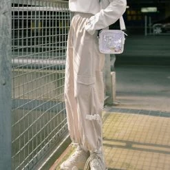 Juwas Cool Street Buckle Loose Jogger Cargo Pants NEW ARRIVAL