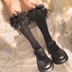 Juwas Cake Doll Tulle Flounce Lolita Stockings CLOTHING
