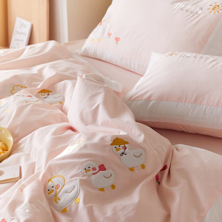 Juwas NEW ARRIVAL Cute Duck Family Printed Bedding Sheet Set 13 Juwas NEW ARRIVAL Cute Duck Family Printed Bedding Sheet Set