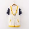 Juwas Japanese Shiba Inu Overalls And Cat T-Shirt