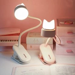 -Juwas NEW ARRIVAL Kawaii Cats Ears Chargeable Table Lamp