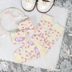 Juwas NEW ARRIVAL Lolita Princess Printed High Socks