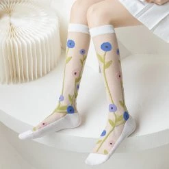 Juwas NEW ARRIVAL Flowers Mid Calf Socks