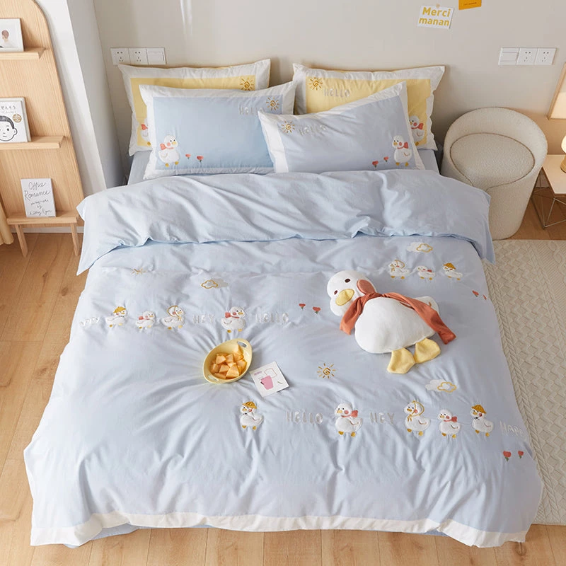 Juwas NEW ARRIVAL Cute Duck Family Printed Bedding Sheet Set 5 Juwas NEW ARRIVAL Cute Duck Family Printed Bedding Sheet Set