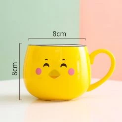 Juwas Cute Cartoon Rabbit Bear Frog Chick Ceramic Mug