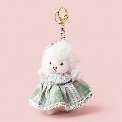 Juwas Cute Llama In Dress Plush Keychain