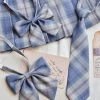 Juwas Blue Plaid JK Uniform Bow Ties & Tie CLOTHING
