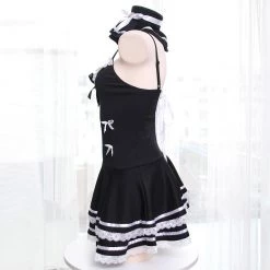 Juwas Sexy Lolita Black And White Maid Cosplay Lingerie Dress CLOTHING
