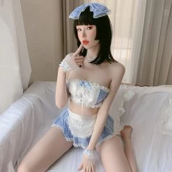 Juwas CLOTHING Sexy Lace Lolita Maid Set Costume