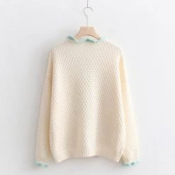 Juwas Lazy Ruffles Loose Knitted Sweater