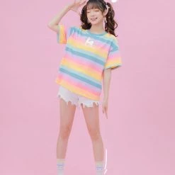 Juwas NEW ARRIVAL Pastel Rainbow Color Unicorn T-shirt 14 Juwas NEW ARRIVAL Pastel Rainbow Color Unicorn T-shirt