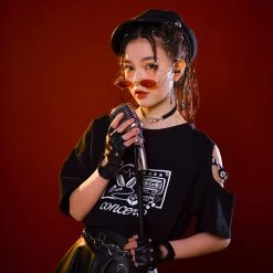 Juwas NEW ARRIVAL Gothic Black Music Concerto T-Shirt