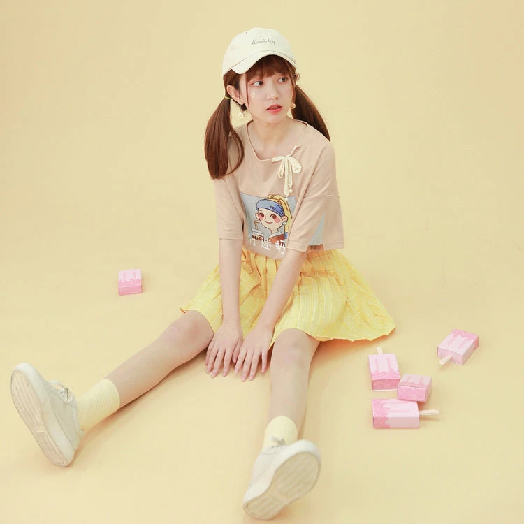 Juwas Milk Tea Print T-shirt 5 Juwas Milk Tea Print T-shirt