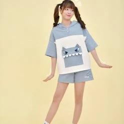 Juwas Kawaii Deep Sea Monster Hoodie And Shorts