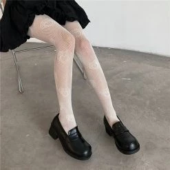 Juwas Love Heart Mesh Stocking Tights NEW ARRIVAL