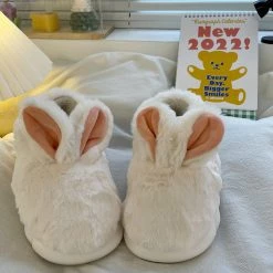 Juwas Bunny Ears Fluffy Home Slippers NEW ARRIVAL