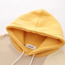 Juwas Japanese Cat Print Fuzzy Ball Drawstring Hoodie CLOTHING