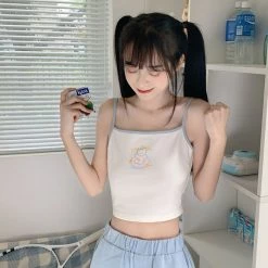 Juwas Cartoon Bear Print Tops