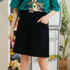 Juwas Pure Color High Waist Casual Shorts NEW ARRIVAL