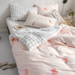 Juwas.com Online Store NEW ARRIVAL Sweet Peach Theme Comfortable Bedding Set