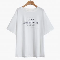 Juwas NEW ARRIVAL Letters Print Round Neck T-shirt