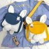 Juwas NEW ARRIVAL Cartoon Rabbit Ears Canvas Crossbody Bag