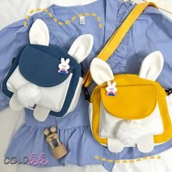 Juwas NEW ARRIVAL Cartoon Rabbit Ears Canvas Crossbody Bag