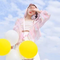 Juwas Kawaii Pastel Candy Stripe Sleeveless Crop Top