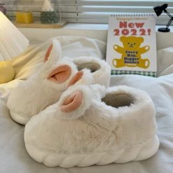 Juwas Bunny Ears Fluffy Home Slippers NEW ARRIVAL