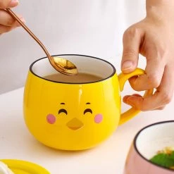 Juwas Cute Cartoon Rabbit Bear Frog Chick Ceramic Mug