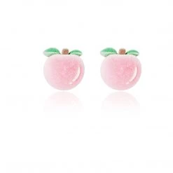 Juwas Sweet Pink Peach Velvet Earrings NEW ARRIVAL