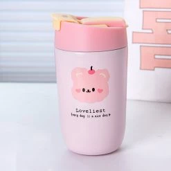 Juwas Cute Cartoon Bear Print Thermos Bottle NEW ARRIVAL