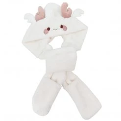 -Juwas Cute Character Winter Scarf With Pocket And Hood