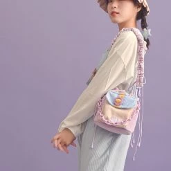 Juwas HOME&LIFESTYLE Purple Corduroy Shoulder Bag