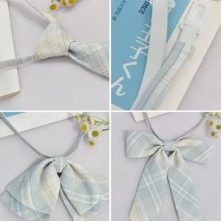 Juwas Japanese High School Plaid JK Uniform Strap Bow Ties & Tie CLOTHING