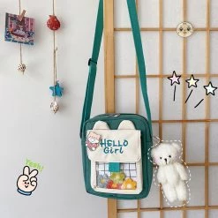 Juwas Hello Girl Embroidery Crossbody Bag HOME&LIFESTYLE