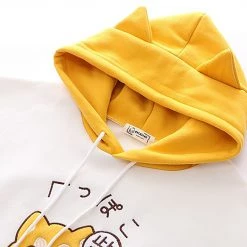 Juwas CLOTHING Japanese Shiba Inu Embroidery Warm Hoodie