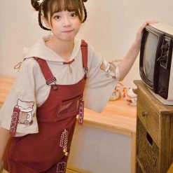 Juwas NEW ARRIVAL Kawaii Japanese Red Jumper Shorts