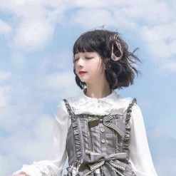 Juwas NEW ARRIVAL Kawaii Messy Wave Bob Cut Wig